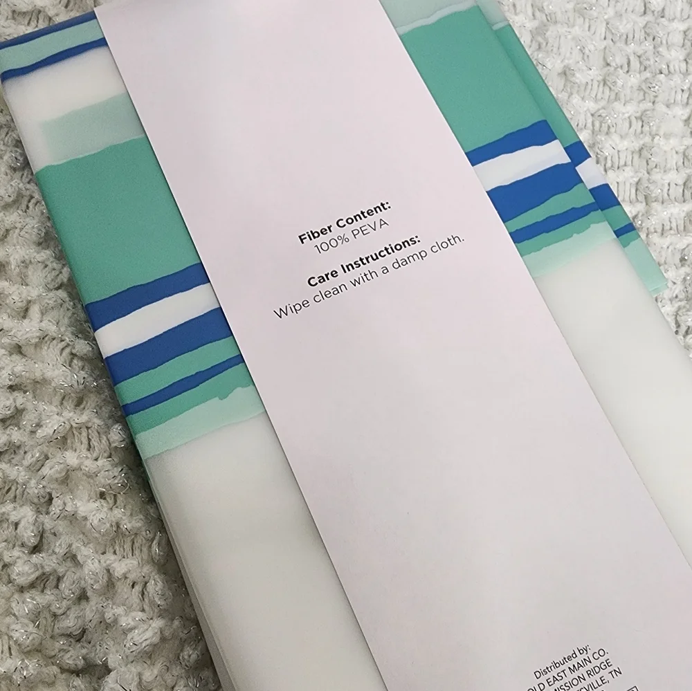 Comfort Bay Set of 3 PEVA Shower Curtains | Striped design